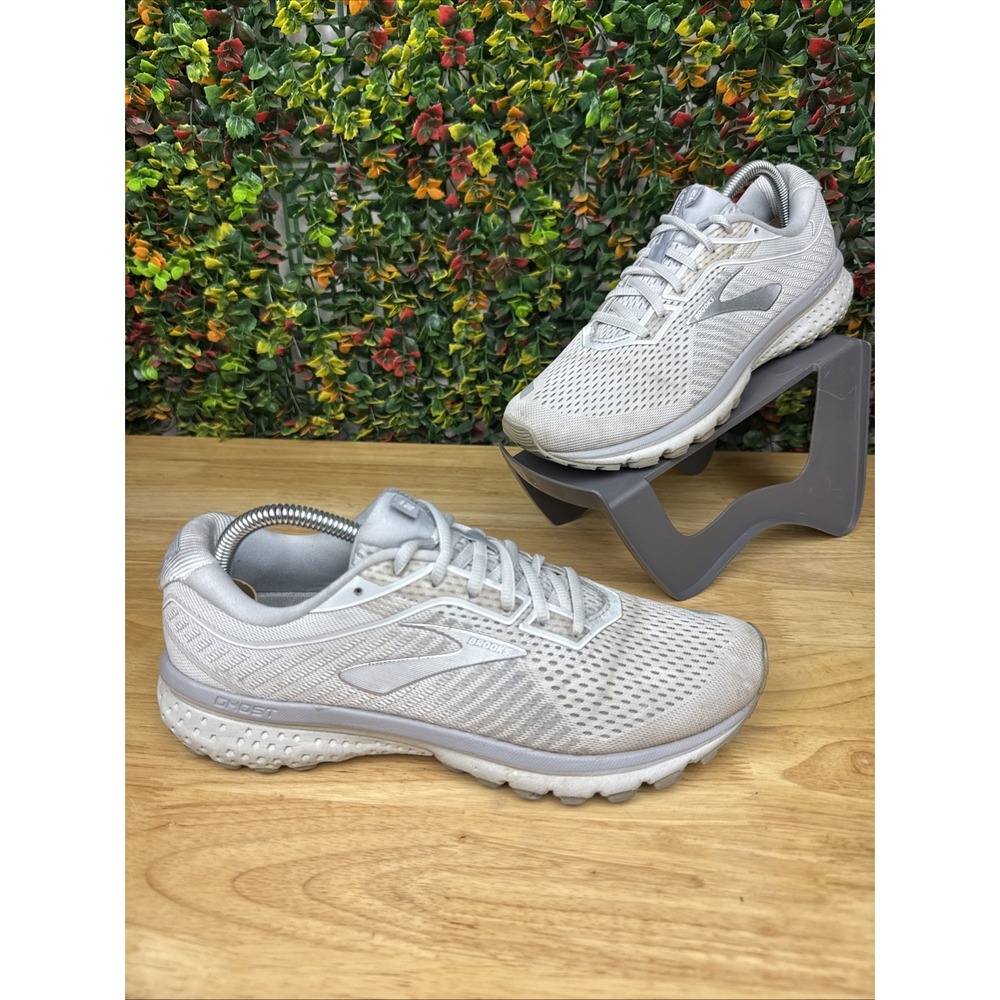 Brooks Ghost 12 Athletic‎ Running Shoes Sneakers 1203051B112 Gray Grey Womens 10